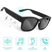 Mesase Unisex Smart Sunglasses with Bluetooth, Black